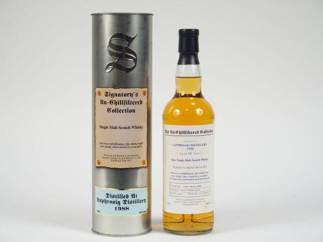 1 BOUTEILLE LAPHROAIG Signatory Vintage		 70	cl 46% - Millésime : 	16.