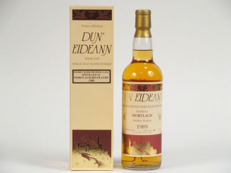 Vente aux enchères 1 BOUTEILLE MORTLACH Dun Eideann		 70	cl 43% - Millésime : 	1989 - Mis