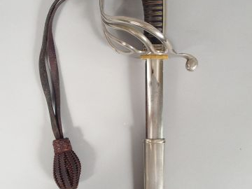 Sabre 1882 d’officier d’infanterie lame lenticulaire à deux gorges déc