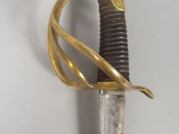 Sabre de cavalerie 1822, modèle allégé, monture en bronze coulé, sans 