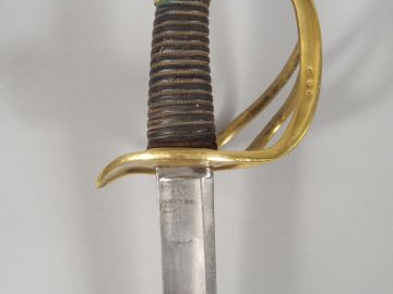 Sabre de cavalerie 1822, modèle allégé, monture en bronze coulé, sans 