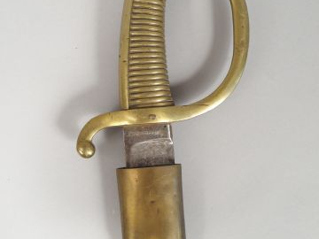 Sabre briquet modèle AN XI de l’industrie privée, fusée en bronze coul