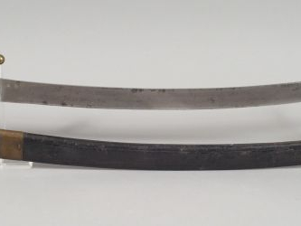 Sabre briquet modèle AN XI, fusée en bronze coulé à 28 torons, quillon