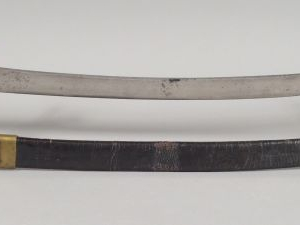 Sabre briquet modèle AN XI, fusée en bronze coulé à 28 torons, quillon