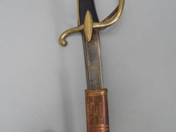 Beau sabre d’officier des chasseurs attribué au lieutenant Adet des ch
