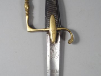 Vente aux enchères Sabre d’officier d’infanterie époque Consulat. Arme monture bronze, po