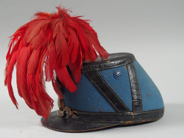 Shako modèle 1872 d’élève officier de l’école militaire de St Cyr. Fut