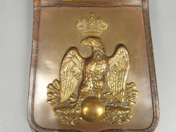 Reproduction d’une sabretache premier Empire (libre interprétation!). 