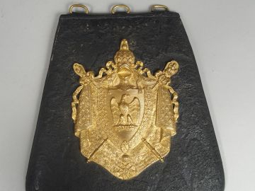 Sabretache de petite tenue d’officier de la garde de Napoléon III, con