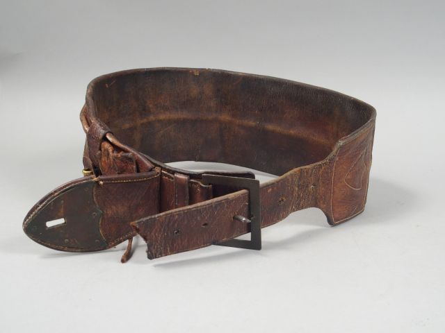 Large ceinture de messager ou porte dépêche XIX ème siècle. Constructi