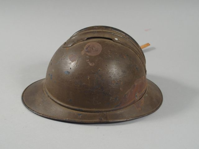 Casque Adrian modèle 1915 de zouave, base de peinture bleue horizon, r