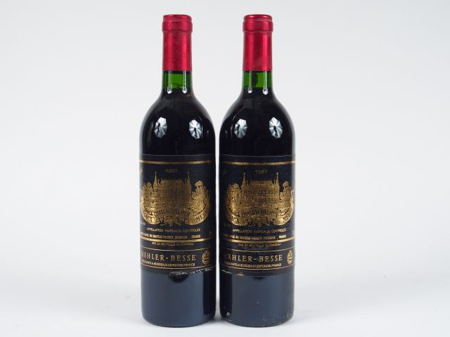 2 BOUTEILLES CHÂTEAU PALMER GCC MARGAUX - 1987 - ETLFR