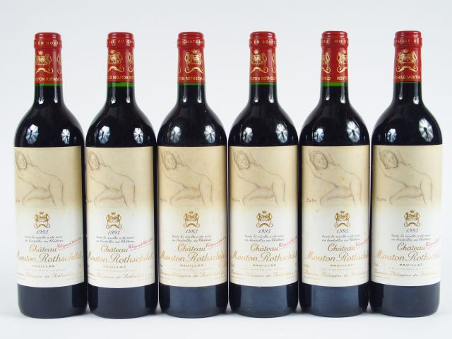 6 BOUTEILLES CHÂTEAU MOUTON ROTHSCHILD 1er GCC PAUILLAC - 1993