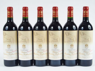 Vente aux enchères 6 BOUTEILLES CHÂTEAU MOUTON ROTHSCHILD 1er GCC PAUILLAC - 1993