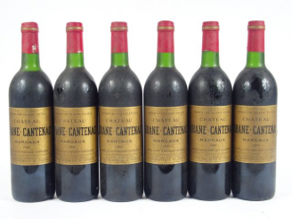 Vente aux enchères 6 BOUTEILLES CHÂTEAU BRANE CANTENAC GCC MARGAUX - 1993 - 4 BG/2 LB/BS