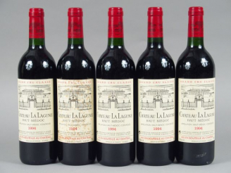 Vente aux enchères 5 BOUTEILLES CHÂTEAU LA LAGUNE GCC HAUT MEDOC - 1994 - ETLT
