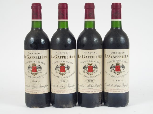 4 BOUTEILLES CHÂTEAU LA GAFFELIERE 1er GCC ST EMILION - 1994 - BG