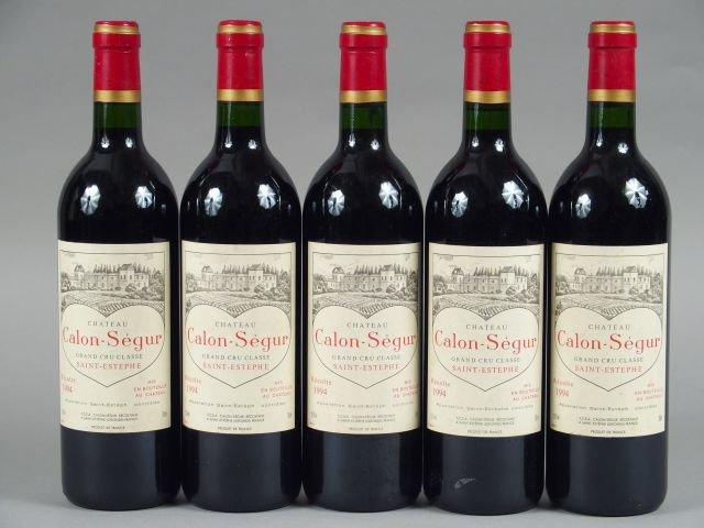 5 BOUTEILLES CHÂTEAU CALON SEGUR GCC ST ESTEPHE - 1994
