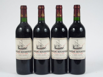 Vente aux enchères 4 BOUTEILLES CHÂTEAU BEYCHEVELLE GCC ST JULIEN - 1995 - 1 BG