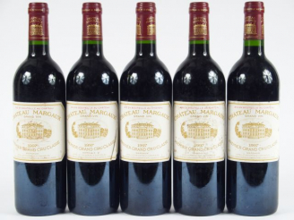 Vente aux enchères 5 BOUTEILLES CHÂTEAU MARGAUX 1er GCC MARGAUX - 1997 - 1 ETFR/2 ETH