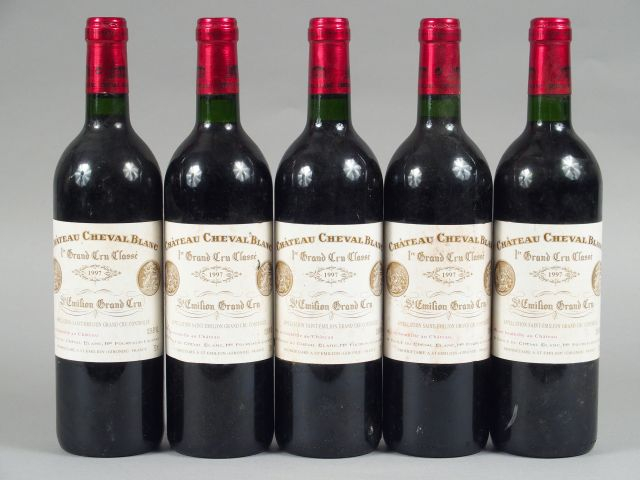 5 BOUTEILLES CHÂTEAU CHEVAL BLANC 1er GCC ST EMILION - 1997 - 1 ETLA