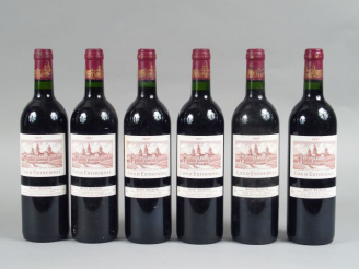 Vente aux enchères 6 BOUTEILLES CHÂTEAU COS D'ESTOURNEL GCC ST ESTEPHE - 1997 - 2 CAPS AB