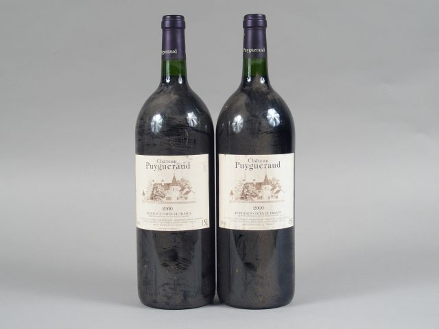 2 MAGNUMS CHÂTEAU PUYGUERAUD BORDEAUX COTES DE FRANCS - 2000