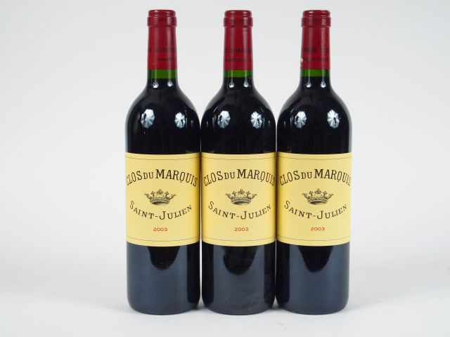 3 BOUTEILLES CLOS DU MARQUIS ST JULIEN - 2003