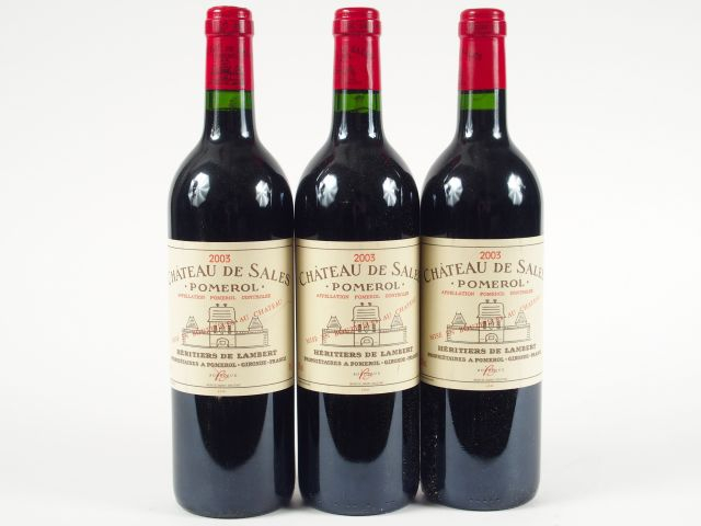 3 BOUTEILLES CHÂTEAU DE SALES POMEROL - 2003