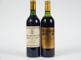 Vente aux enchères 2 BOUTEILLES : 1 CHÂTEAU PICHON LONGUEVILLE COMTESSE DE LALANDE 1984 -