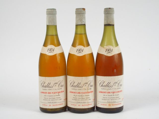 3 BOUTEILLES CHABLIS 1er CRU 'AUDROIT DE VAUCOUPIN' OUSTAU DE BAUMANIE