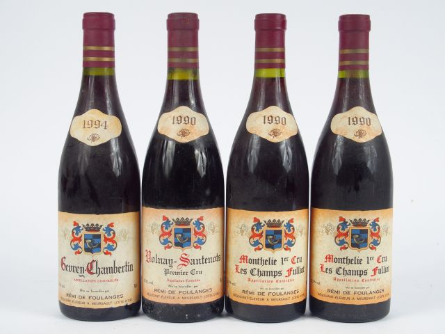 4 BOUTEILLES BOURGOGNE R. DE FOULANGES : 2 MONTHELIE 1er CRU 'LES CHAM