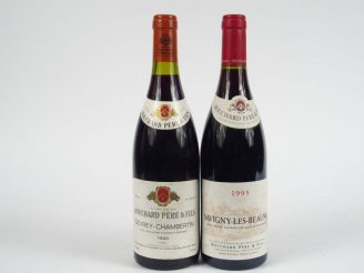 Vente aux enchères 2 BOUTEILLES BOUCHARD PÈRE   FILS : 1 GEVREY CHAMBERTIN 1990 - 1 SAVIG