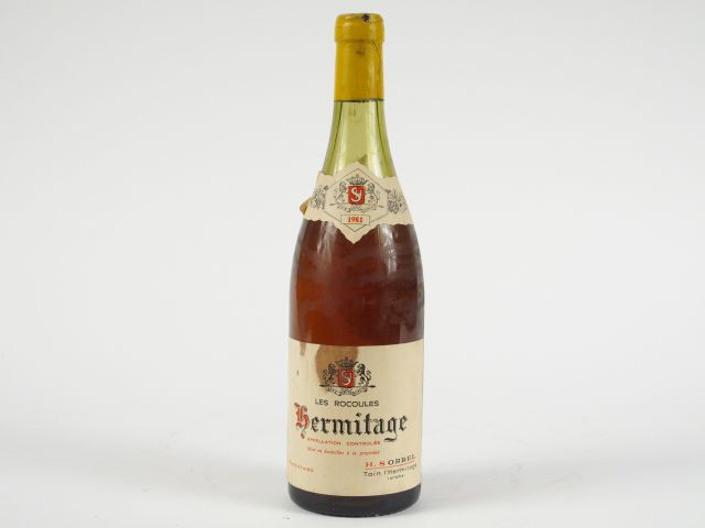 1 BOUTEILLE HERMITAGE BLANC 'LES ROCOULES' H. SORREL - 1981 - 4,5 CM