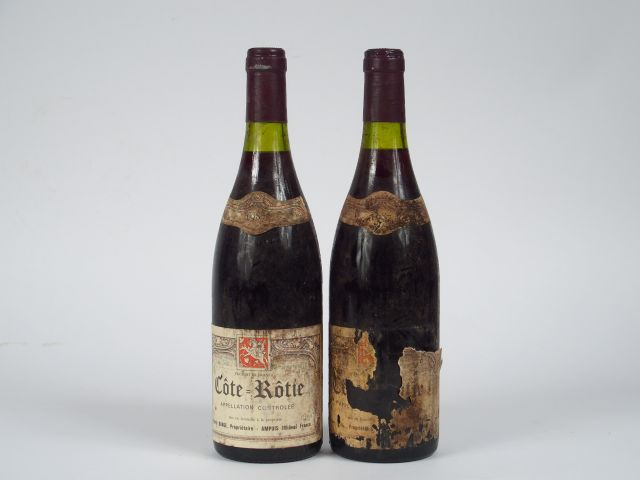 2 BOUTEILLES CÔTE ROTIE P. BARGE - 1987 - BS/1 ETA