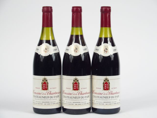 3 BOUTEILLES CHATEAUNEUF DU PAPE 'DOMAINE DE LA CHARTREUSE' - 1989 - 2