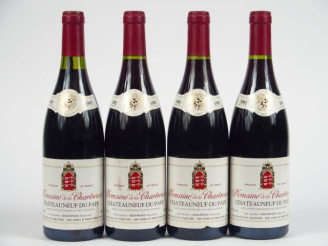 Vente aux enchères 4 BOUTEILLES CHATEAUNEUF DU PAPE 'DOMAINE DE LA CHARTREUSE' - 1991