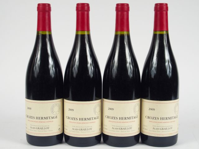 4 BOUTEILLES CROZES HERMITAGE A. GRAILLOT - 2009