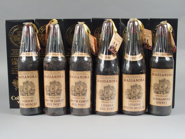 6 BOUTEILLES MASSANDRA VIN DE CRIMEE :  1 de 1937 COLLECTION WINE GURZ