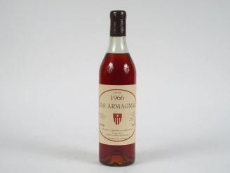 Vente aux enchères 1 BOUTEILLE BAS ARMAGNAC AMANS SELECTION BAUMANIERES 48% - 1966/MISE: 