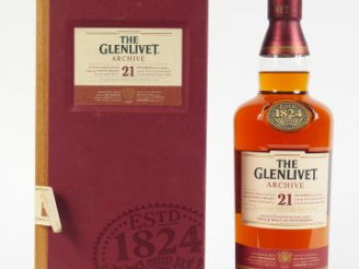 Vente aux enchères 1 BOUTEILLE GLENLIVET 	OB 	Archive 	70	cl 43% Millésime : 		2007	 - 21