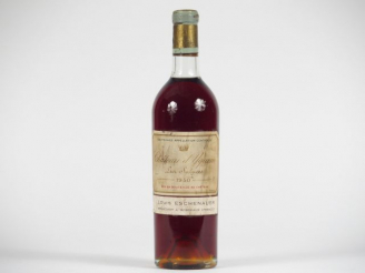 Vente aux enchères 1 BOUTEILLE CHÂTEAU D'YQUEM 1er CCS SAUTERNES - 1950 - BG -/ELS