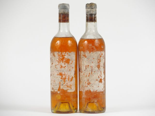 2 BOUTEILLES CHÂTEAU RAYNE VIGNEAU 1er CC SAUTERNES - 1955 - 1 HEP-MEP