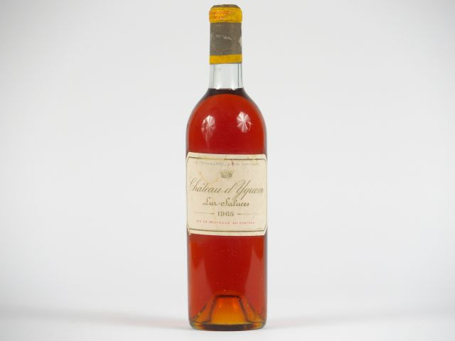 1 BOUTEILLE CHÂTEAU D'YQUEM 1er CCS SAUTERNES - 1965 - BG/ETLF/CAPS TL