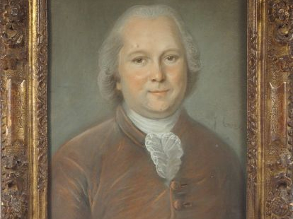 BOZE "Portrait d'homme".  Pastel. Signé à droite.  51,5 x 42 cm