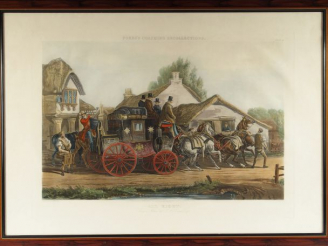 Vente aux enchères Lithographie anglaise en couleur " All right".