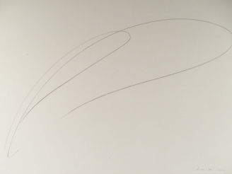 Vente aux enchères DIKO.  "Composition abstraite". Dessin au crayon. Signé en bas à droit