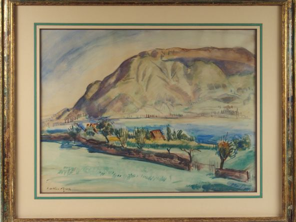 Emile Othon FRIESZ "Paysage". Aquarelle. Signée en bas à gauche et dat
