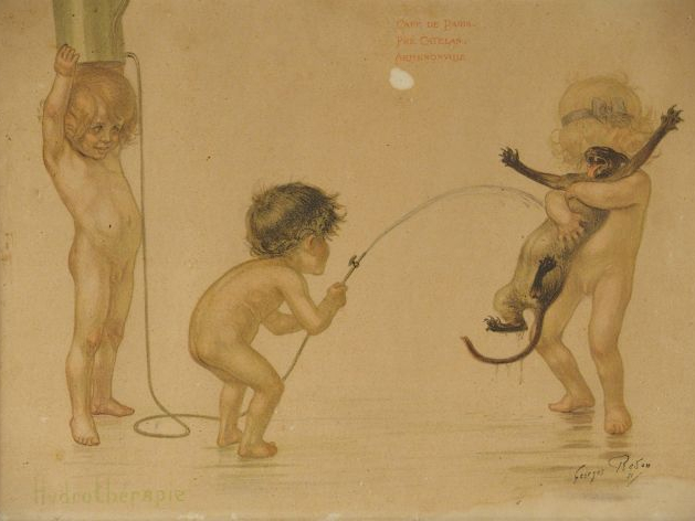 Georges REDON (d'après) "Coiffure","Hydrothérapie" et "Fleurs et plume