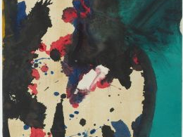 Judith WOLFE "Vert IV". Huile sur toile. Signée et datée 1991 au dos. 